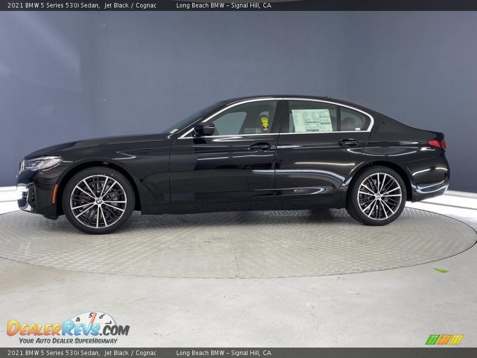 2021 BMW 5 Series 530i Sedan Jet Black / Cognac Photo #5