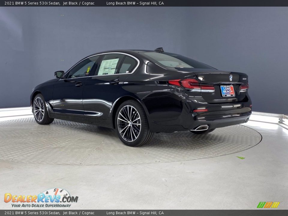 2021 BMW 5 Series 530i Sedan Jet Black / Cognac Photo #6