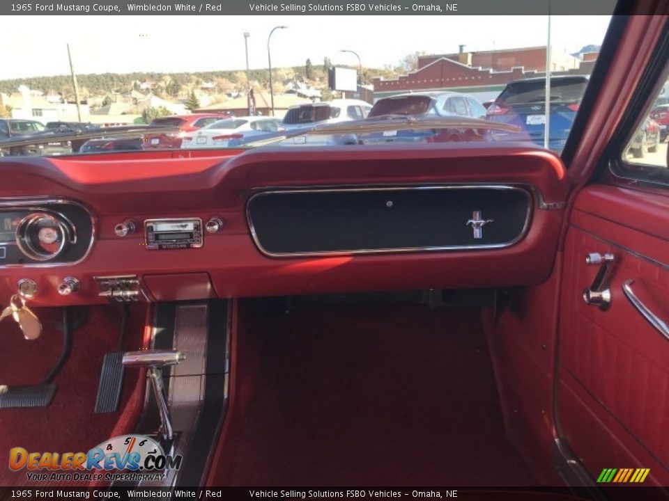 1965 Ford Mustang Coupe Wimbledon White / Red Photo #23