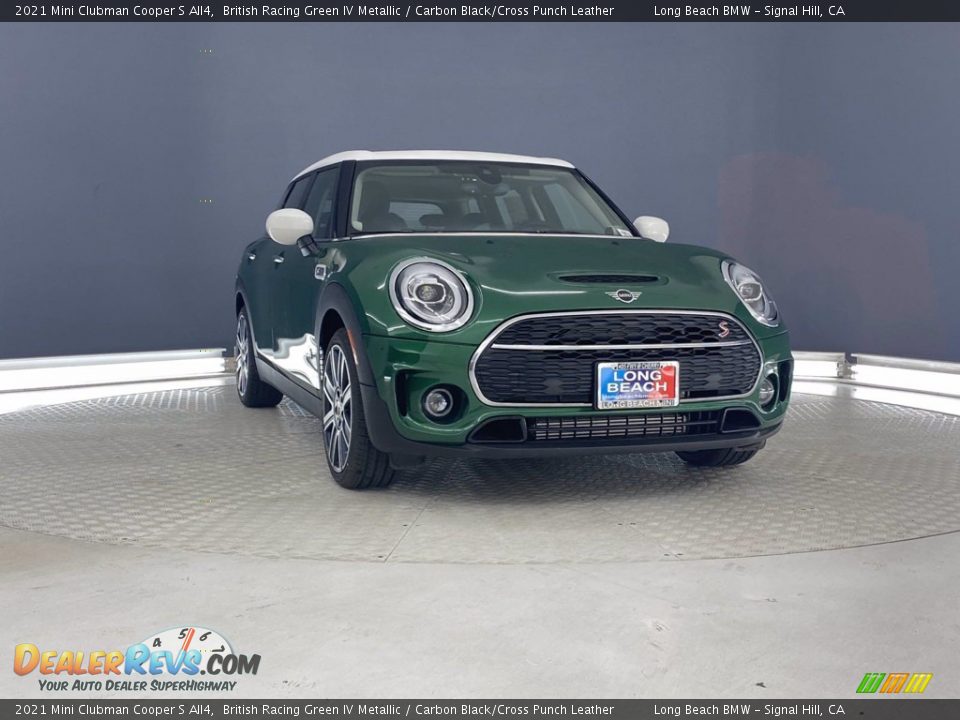 2021 Mini Clubman Cooper S All4 British Racing Green IV Metallic / Carbon Black/Cross Punch Leather Photo #2