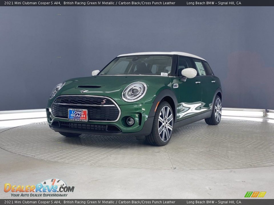 2021 Mini Clubman Cooper S All4 British Racing Green IV Metallic / Carbon Black/Cross Punch Leather Photo #4