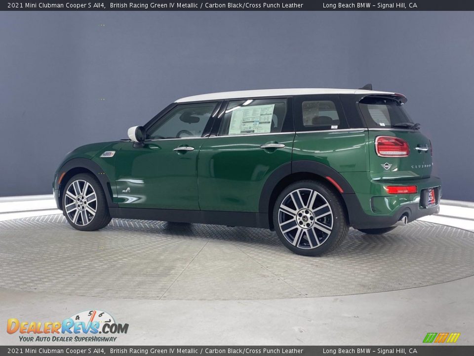 2021 Mini Clubman Cooper S All4 British Racing Green IV Metallic / Carbon Black/Cross Punch Leather Photo #7