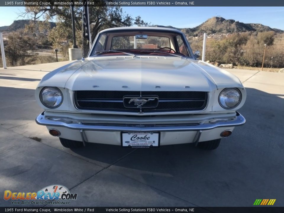 1965 Ford Mustang Coupe Wimbledon White / Red Photo #32