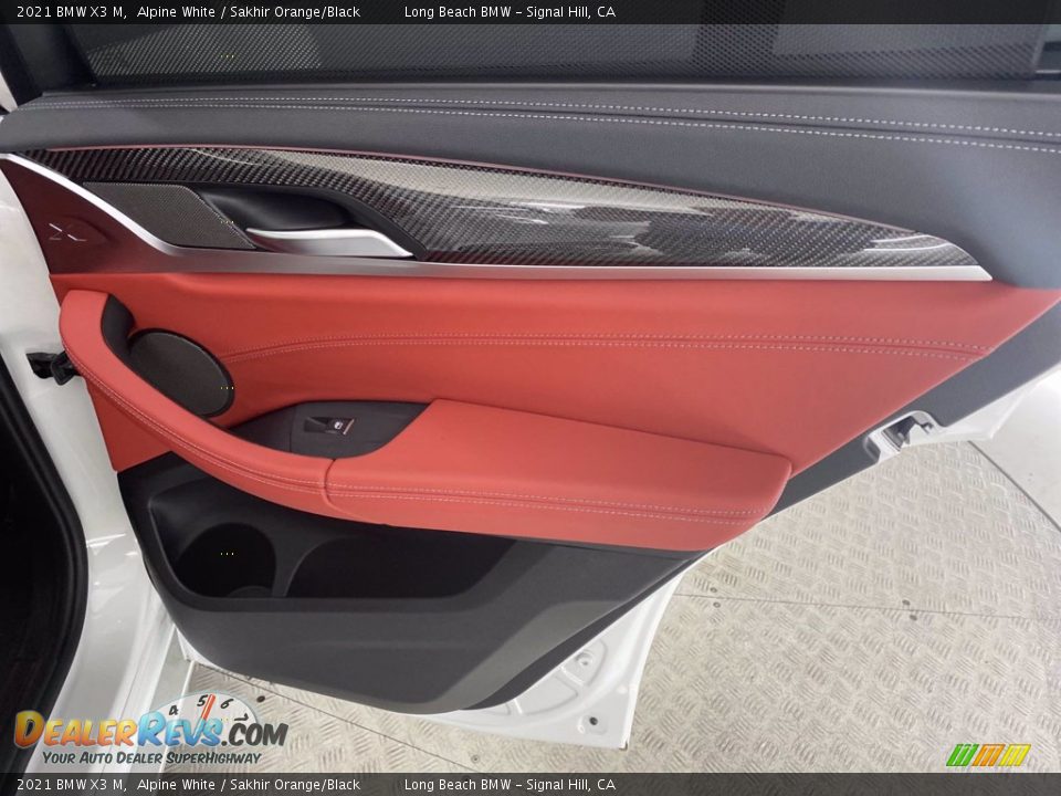 2021 BMW X3 M Alpine White / Sakhir Orange/Black Photo #24