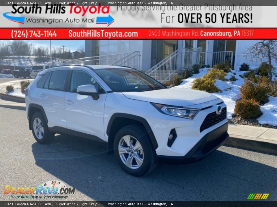 2021 Toyota RAV4 XLE AWD Super White / Light Gray Photo #1