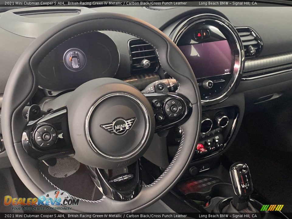 2021 Mini Clubman Cooper S All4 British Racing Green IV Metallic / Carbon Black/Cross Punch Leather Photo #14