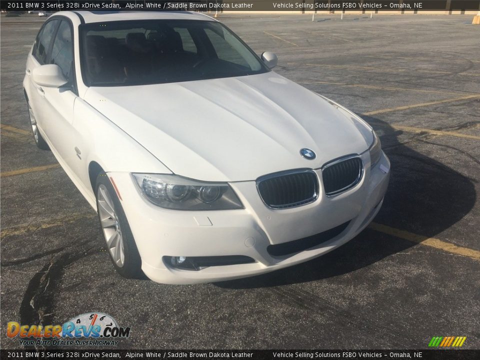 2011 BMW 3 Series 328i xDrive Sedan Alpine White / Saddle Brown Dakota Leather Photo #2