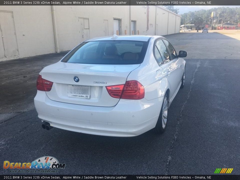 2011 BMW 3 Series 328i xDrive Sedan Alpine White / Saddle Brown Dakota Leather Photo #4