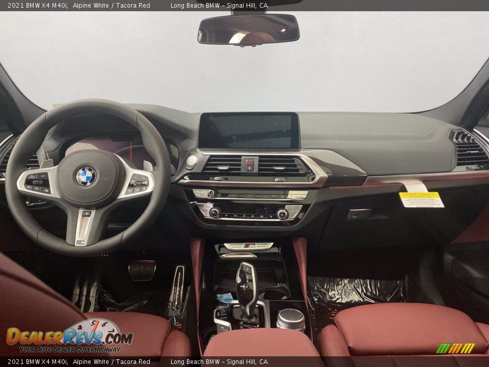 2021 BMW X4 M40i Alpine White / Tacora Red Photo #2