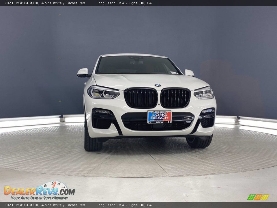 2021 BMW X4 M40i Alpine White / Tacora Red Photo #4
