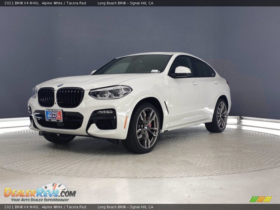 2021 BMW X4 M40i Alpine White / Tacora Red Photo #6