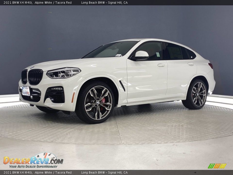 2021 BMW X4 M40i Alpine White / Tacora Red Photo #7