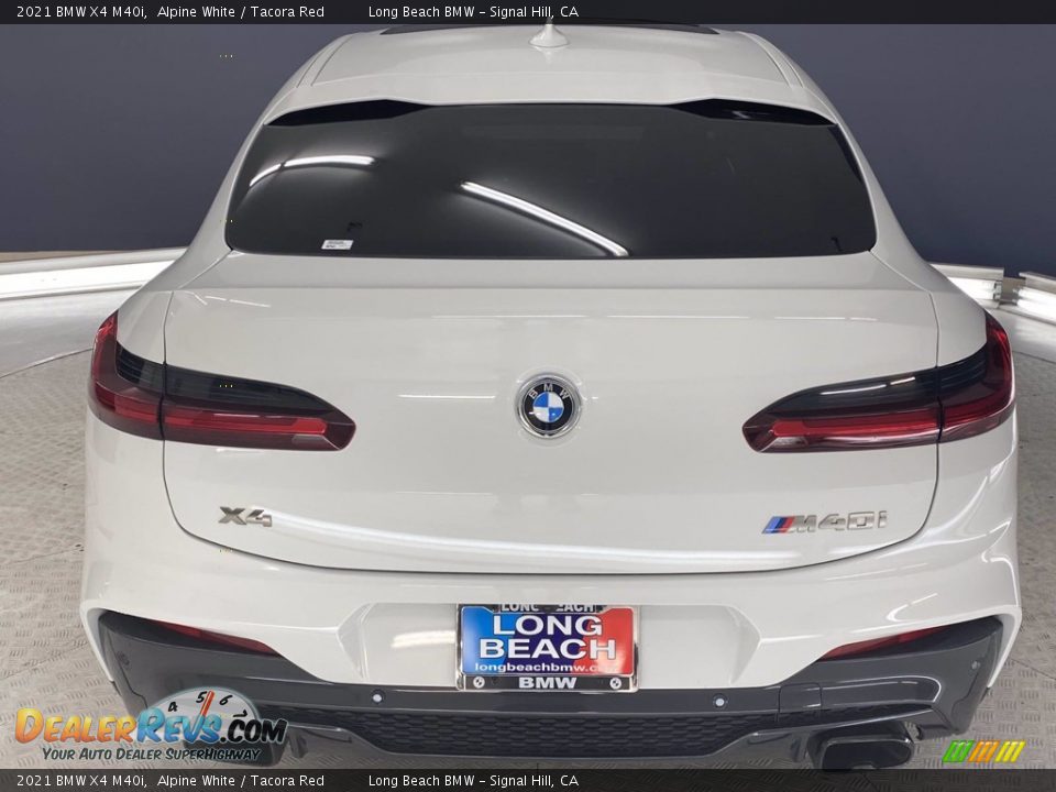 2021 BMW X4 M40i Alpine White / Tacora Red Photo #10