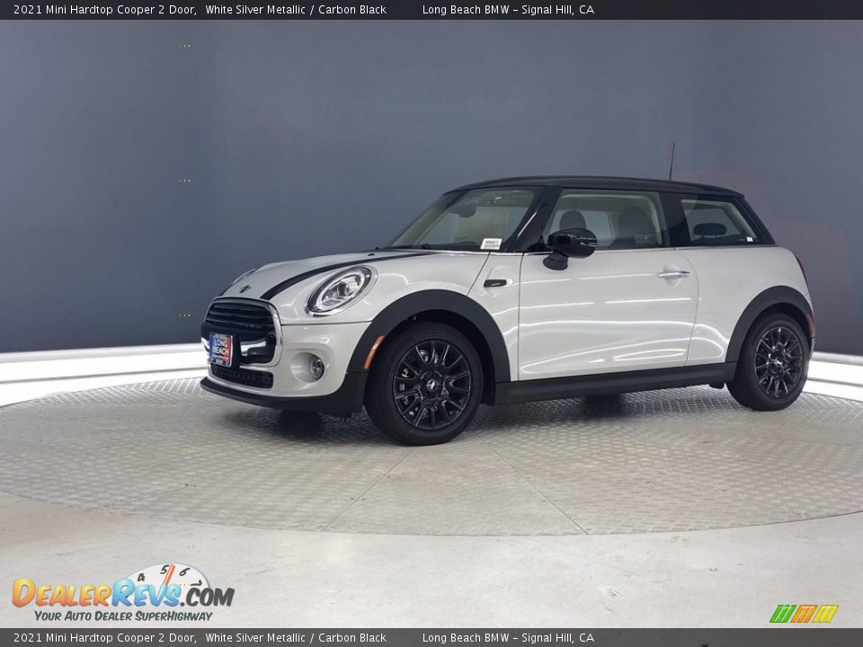 2021 Mini Hardtop Cooper 2 Door White Silver Metallic / Carbon Black Photo #6