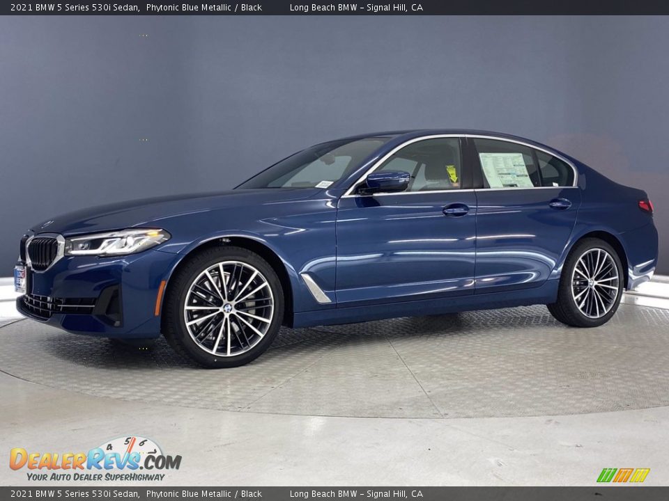 2021 BMW 5 Series 530i Sedan Phytonic Blue Metallic / Black Photo #6