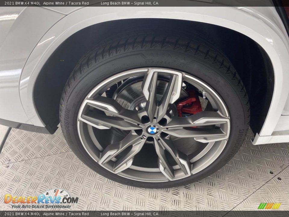 2021 BMW X4 M40i Alpine White / Tacora Red Photo #24