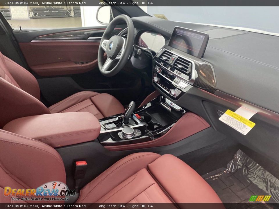 2021 BMW X4 M40i Alpine White / Tacora Red Photo #27