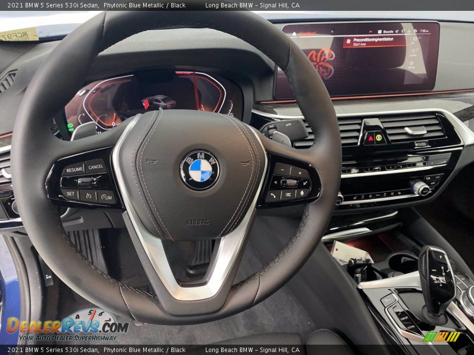 2021 BMW 5 Series 530i Sedan Phytonic Blue Metallic / Black Photo #26