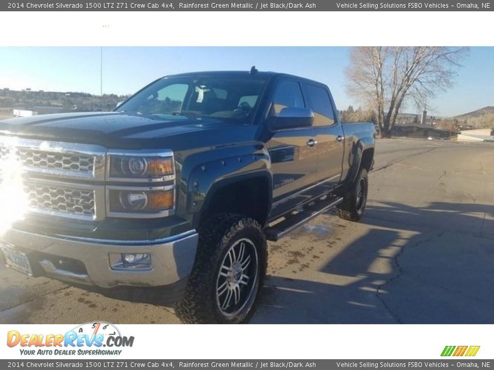 2014 Chevrolet Silverado 1500 LTZ Z71 Crew Cab 4x4 Rainforest Green Metallic / Jet Black/Dark Ash Photo #7