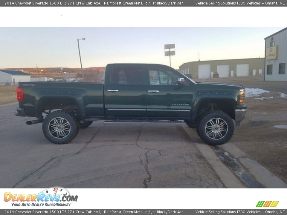 2014 Chevrolet Silverado 1500 LTZ Z71 Crew Cab 4x4 Rainforest Green Metallic / Jet Black/Dark Ash Photo #10