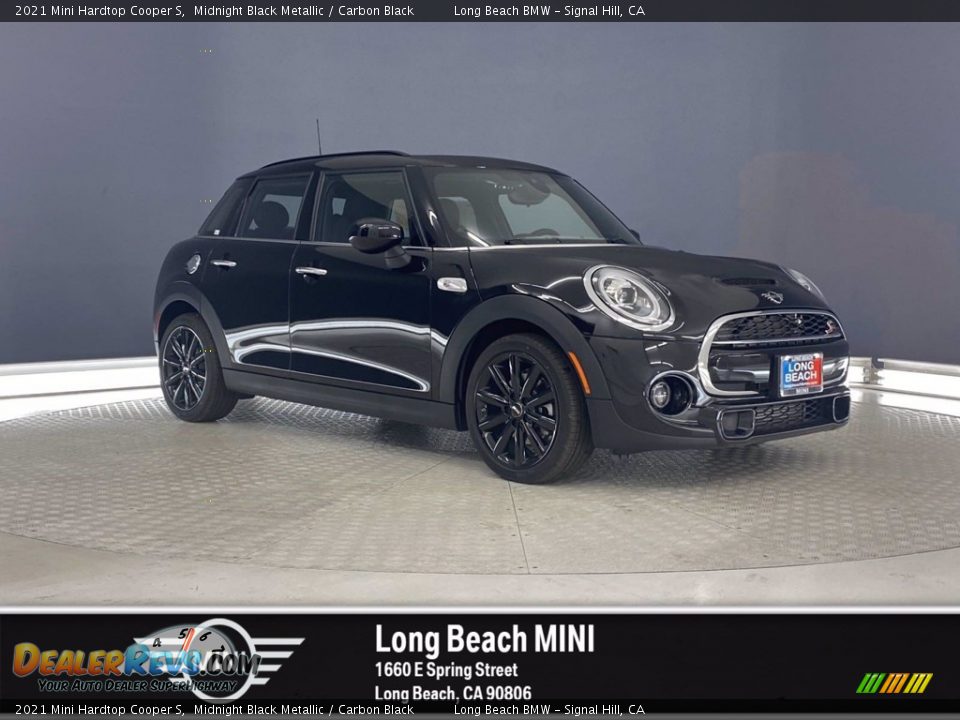 2021 Mini Hardtop Cooper S Midnight Black Metallic / Carbon Black Photo #1