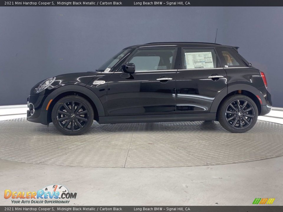 2021 Mini Hardtop Cooper S Midnight Black Metallic / Carbon Black Photo #11