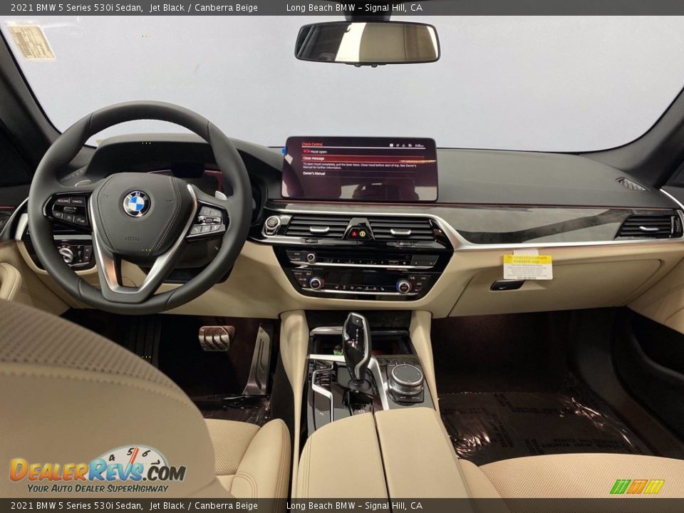 2021 BMW 5 Series 530i Sedan Jet Black / Canberra Beige Photo #2