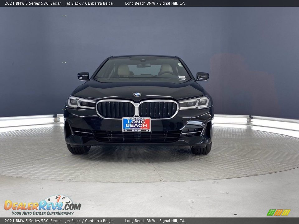 2021 BMW 5 Series 530i Sedan Jet Black / Canberra Beige Photo #4