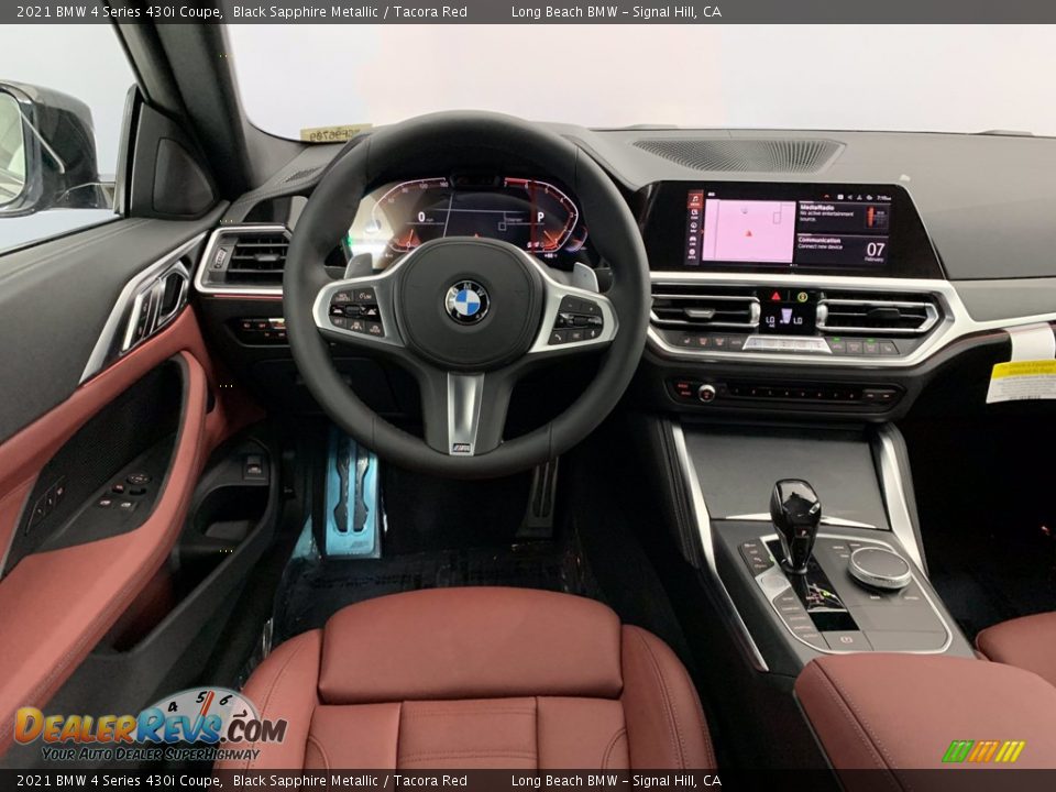 2021 BMW 4 Series 430i Coupe Black Sapphire Metallic / Tacora Red Photo #5