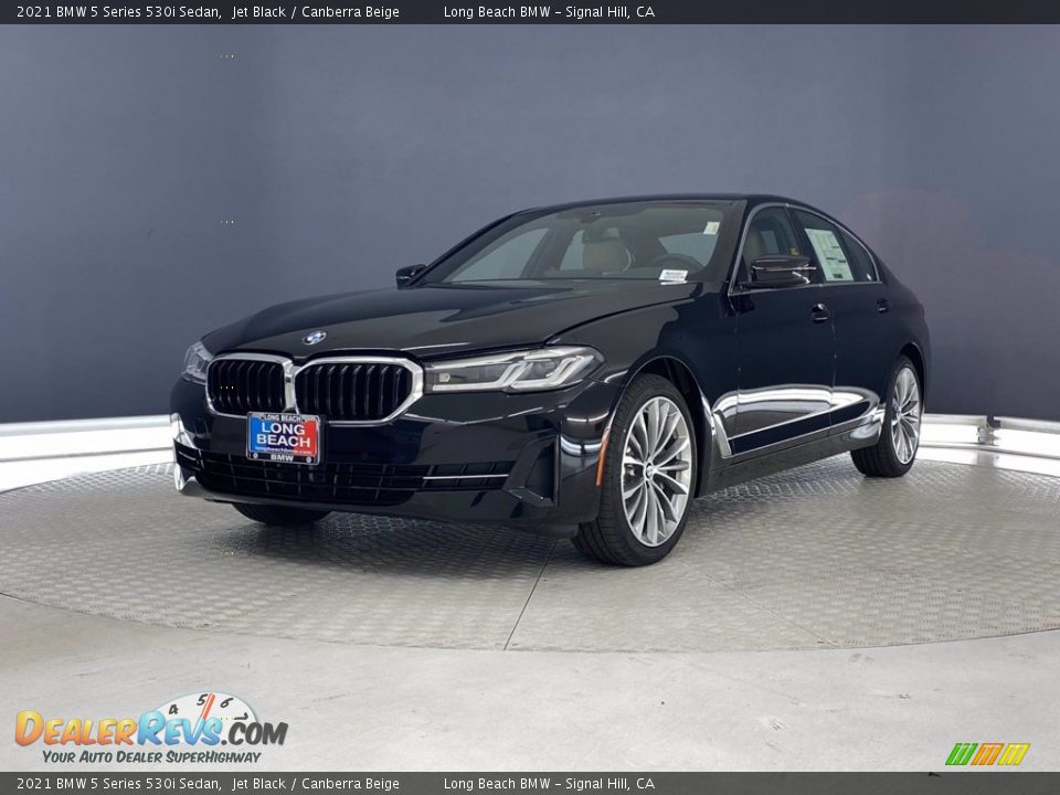 2021 BMW 5 Series 530i Sedan Jet Black / Canberra Beige Photo #5