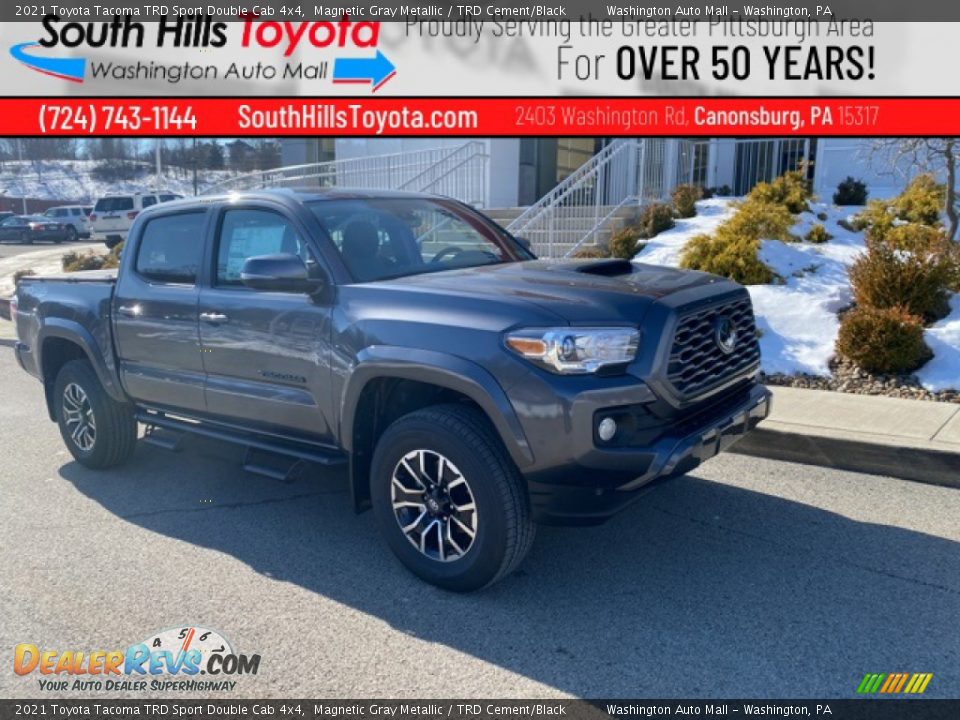 2021 Toyota Tacoma TRD Sport Double Cab 4x4 Magnetic Gray Metallic / TRD Cement/Black Photo #1