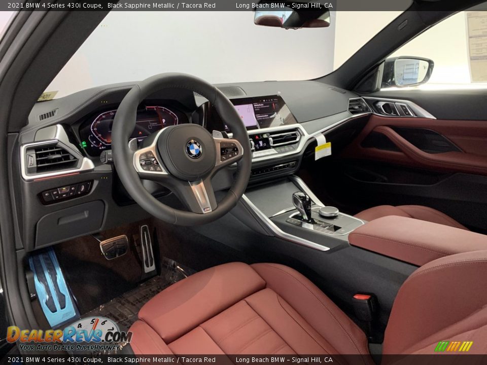 2021 BMW 4 Series 430i Coupe Black Sapphire Metallic / Tacora Red Photo #7