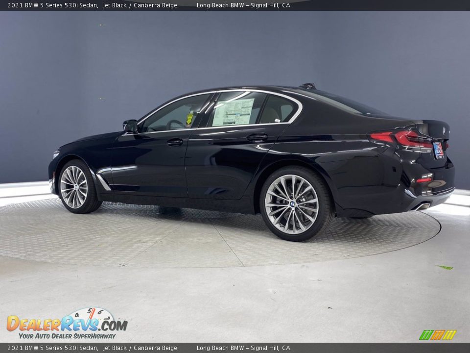 2021 BMW 5 Series 530i Sedan Jet Black / Canberra Beige Photo #8