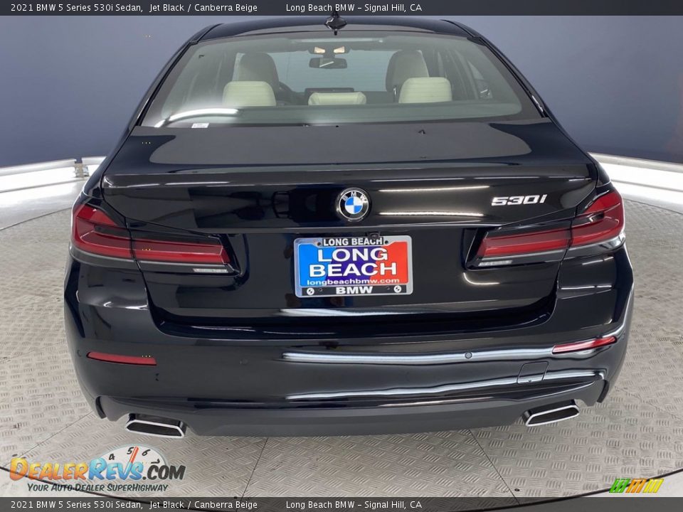 2021 BMW 5 Series 530i Sedan Jet Black / Canberra Beige Photo #10