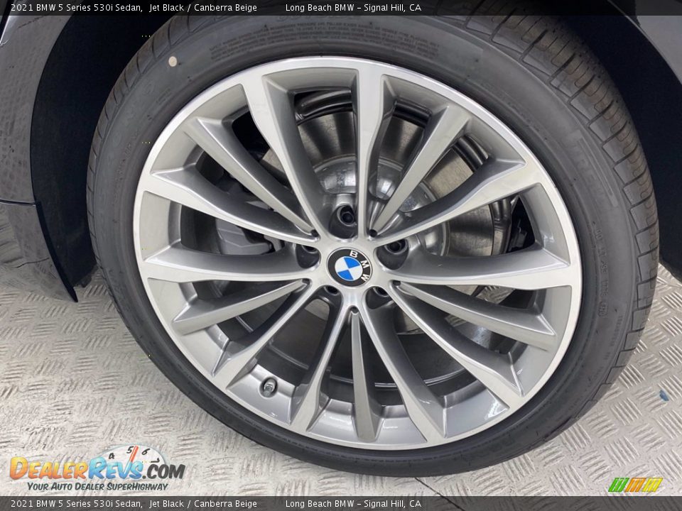 2021 BMW 5 Series 530i Sedan Jet Black / Canberra Beige Photo #11