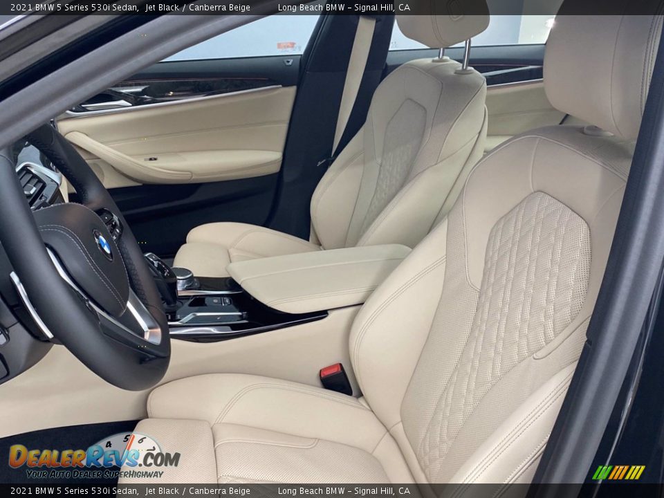 2021 BMW 5 Series 530i Sedan Jet Black / Canberra Beige Photo #15