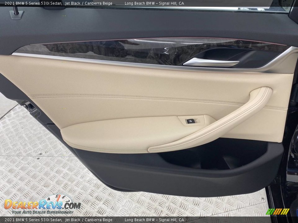 2021 BMW 5 Series 530i Sedan Jet Black / Canberra Beige Photo #16