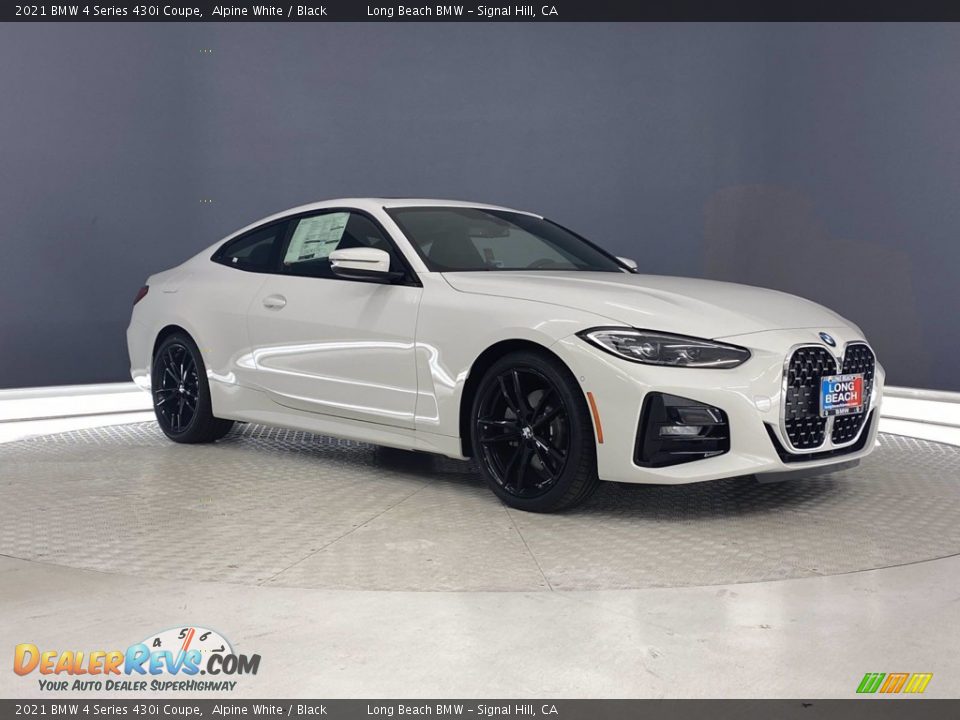 2021 BMW 4 Series 430i Coupe Alpine White / Black Photo #1