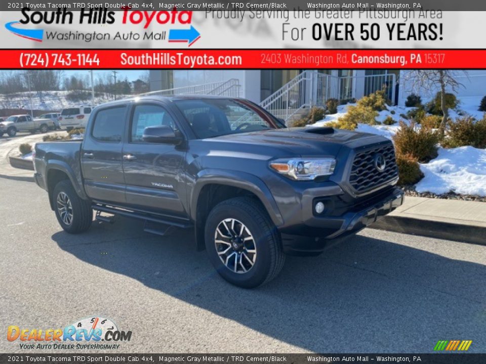 2021 Toyota Tacoma TRD Sport Double Cab 4x4 Magnetic Gray Metallic / TRD Cement/Black Photo #1