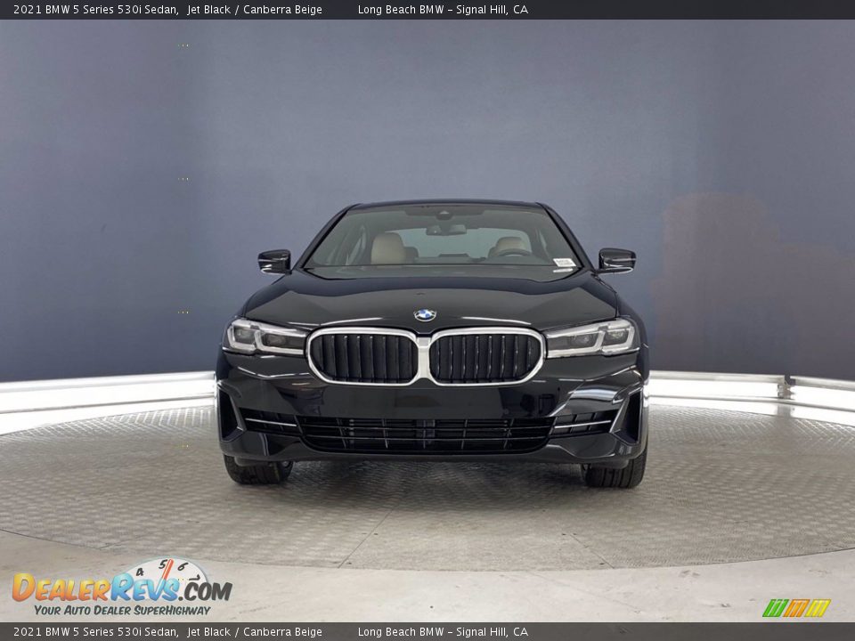 2021 BMW 5 Series 530i Sedan Jet Black / Canberra Beige Photo #2