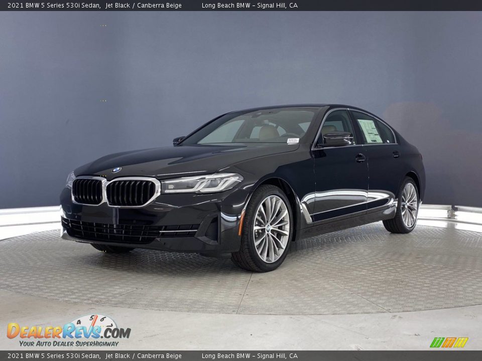 2021 BMW 5 Series 530i Sedan Jet Black / Canberra Beige Photo #3