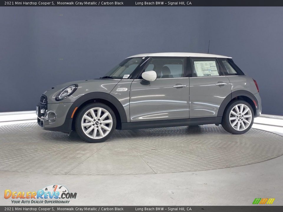 2021 Mini Hardtop Cooper S Moonwalk Gray Metallic / Carbon Black Photo #7