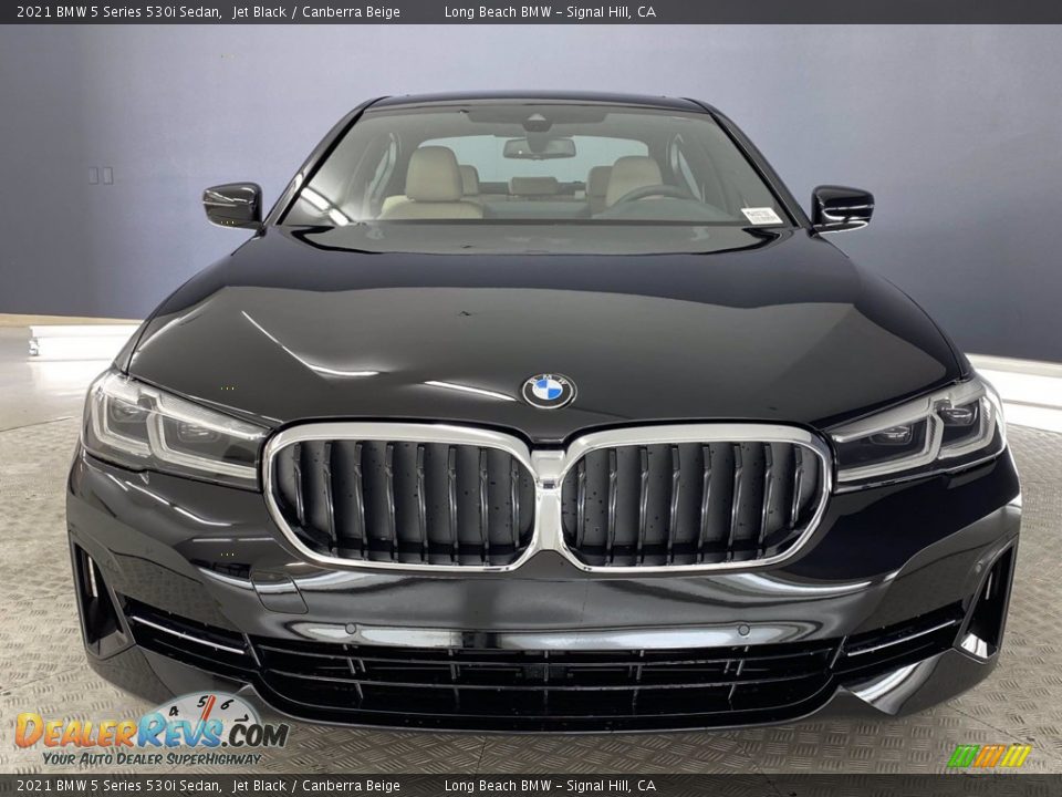 2021 BMW 5 Series 530i Sedan Jet Black / Canberra Beige Photo #9