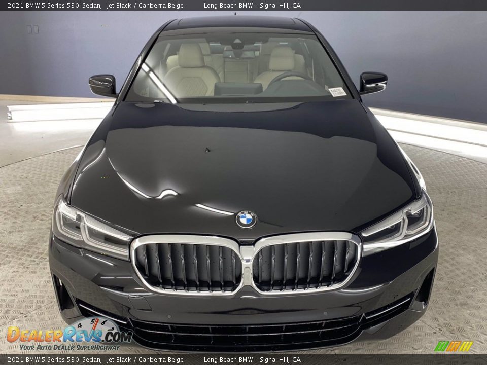 2021 BMW 5 Series 530i Sedan Jet Black / Canberra Beige Photo #10