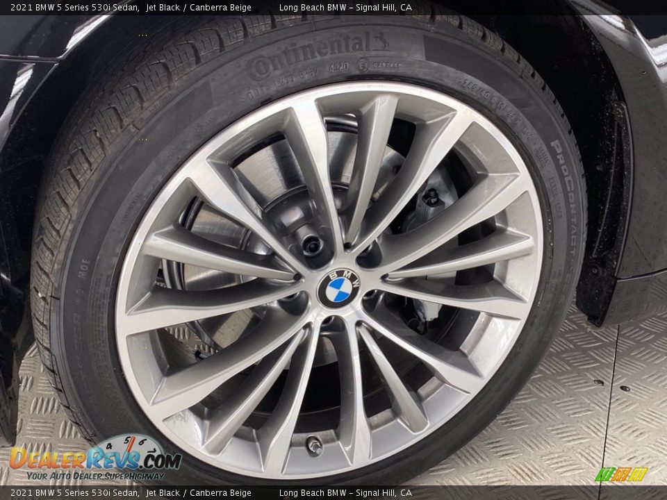 2021 BMW 5 Series 530i Sedan Jet Black / Canberra Beige Photo #11