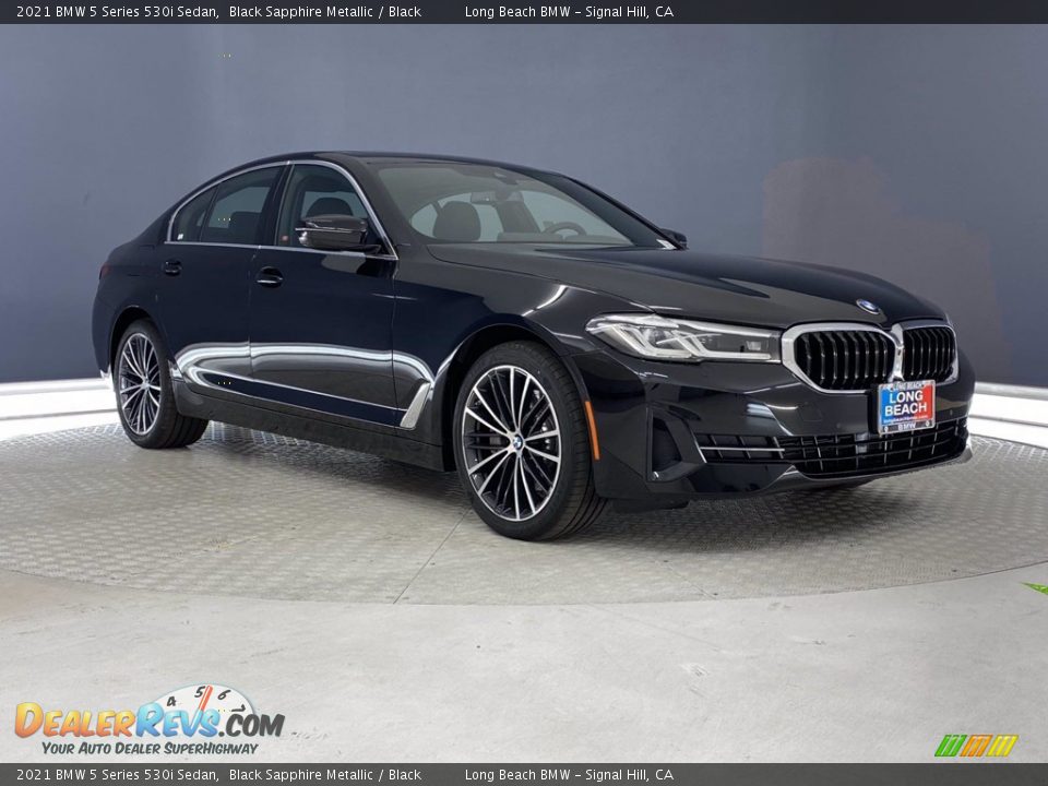 2021 BMW 5 Series 530i Sedan Black Sapphire Metallic / Black Photo #1