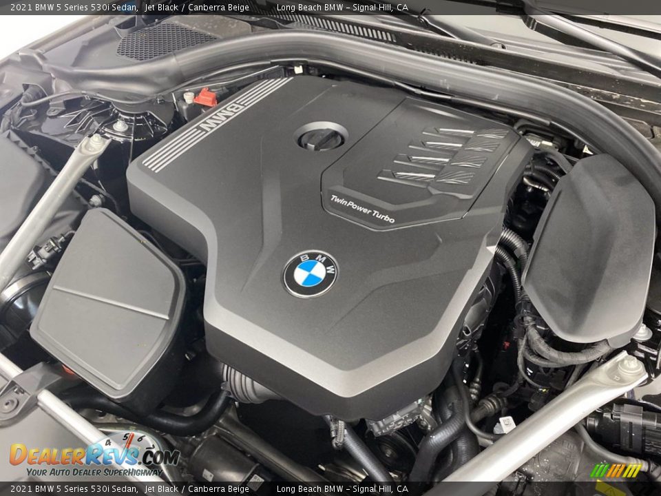 2021 BMW 5 Series 530i Sedan Jet Black / Canberra Beige Photo #32