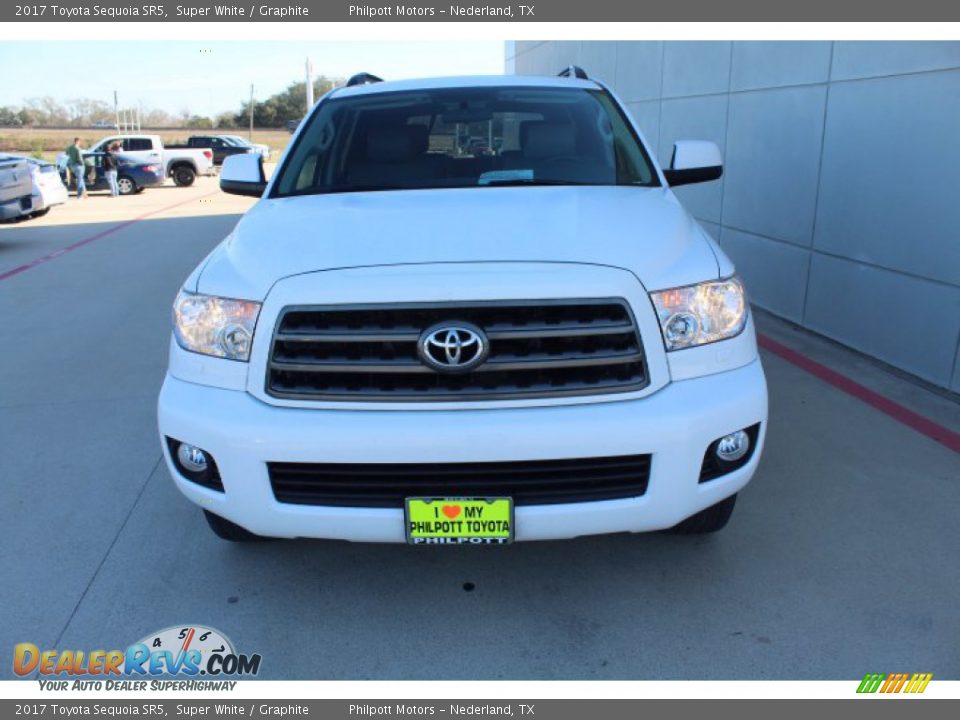 2017 Toyota Sequoia SR5 Super White / Graphite Photo #3