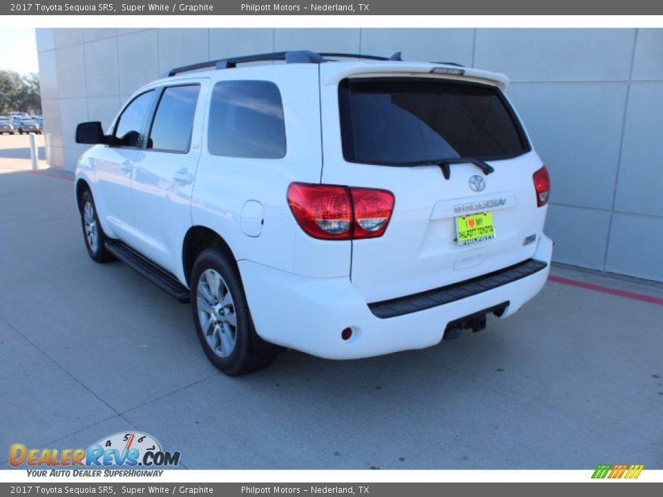 2017 Toyota Sequoia SR5 Super White / Graphite Photo #6