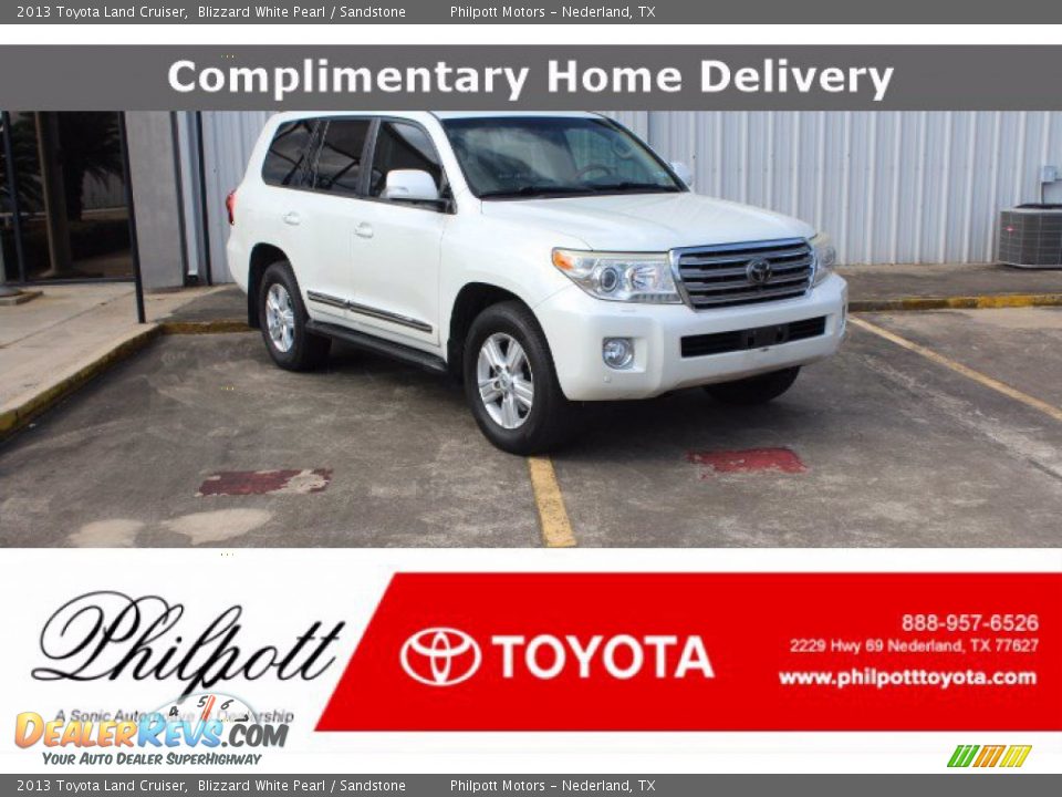2013 Toyota Land Cruiser Blizzard White Pearl / Sandstone Photo #1